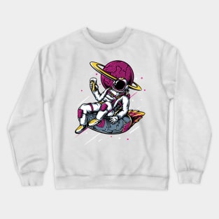 Colorful Astronaut Galactic Harmony Crewneck Sweatshirt